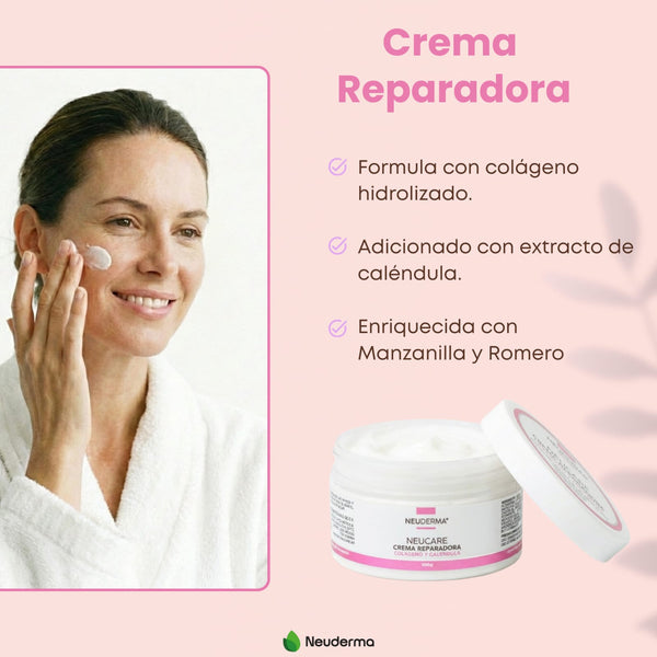 Crema Facial Reparadora con Colágeno y Caléndula - 100 ml