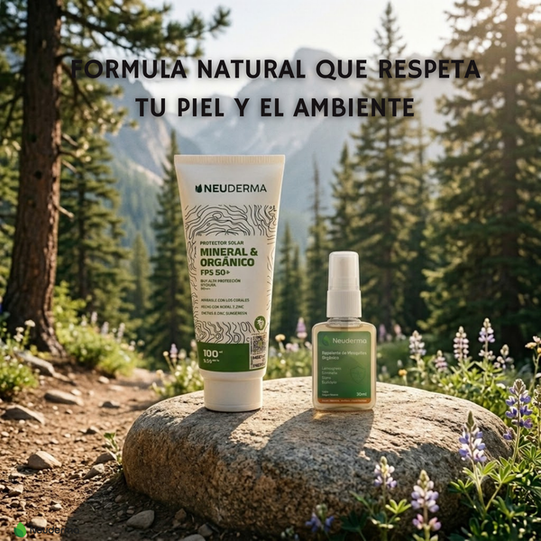Kit Protector Solar Mineral & Orgánico 100ml + Repelente de Mosquitos Orgánico 30ml - Neuderma