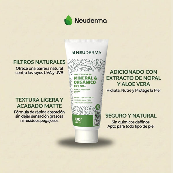 Kit Protector Solar Mineral & Orgánico 100ml + Repelente de Mosquitos Orgánico 30ml - Neuderma
