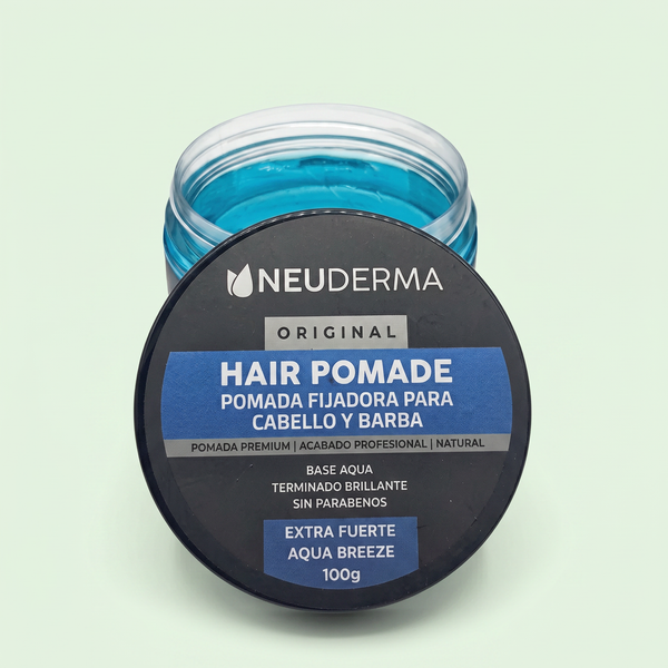 Pomada para Cabello Base Agua Fijación Extra Fuerte | Water Based Pomad XStrong Hold | Aqua