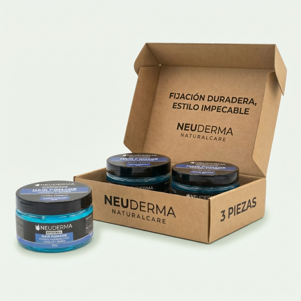 Kit 3 Pzas Pomada para Peinar Azul Aqua Breeze - Neuderma