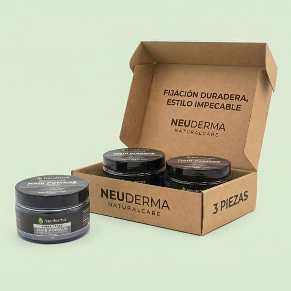 Kit 3 Pzas Pomada para Peinar Pinta Canas Midnight Black - Neuderma