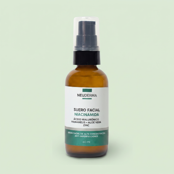 Suero Facial con Niacinamida + Ácido Hialurónico + Hamamelis + Aloe Vera 60ml
