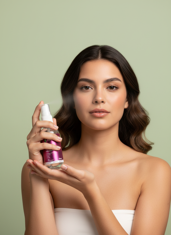 Tónico Facial Hidratante Hidrolato De Rosas + Aloe Vera + Nopal - 60ml
