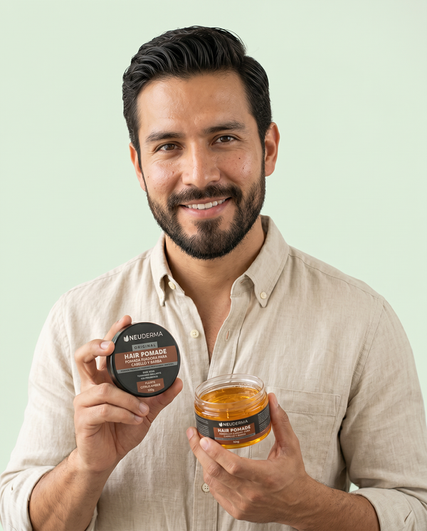 Hair Pomade Base Agua | Pomada para cabello y barba fijación fuerte | Citrus Amber