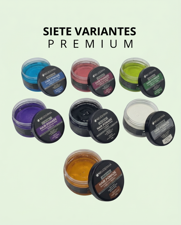 Kit Completo de Pomadas Neuderma - 7 Fragancias, 7 Estilos - 100 g c/u