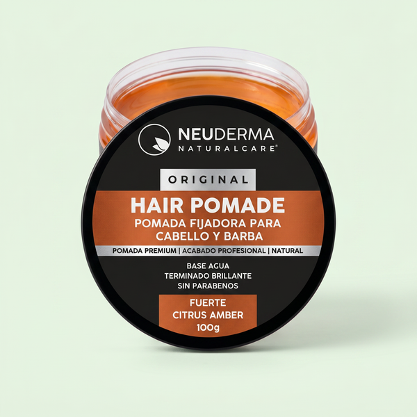 Hair Pomade Base Agua | Pomada para cabello y barba fijación fuerte | Citrus Amber