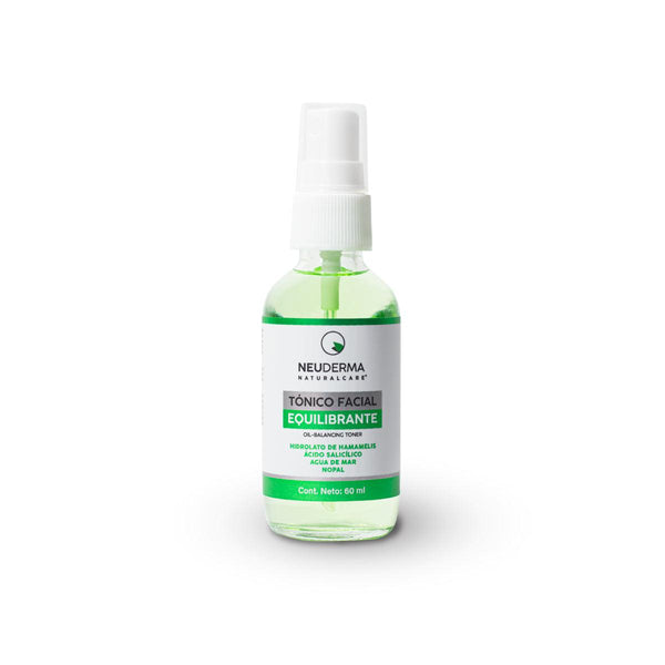 Tónico Facial Equilibrante con Hamamelis + Ácido Salicílico + Agua de Mar + Nopal - THE NATURALCARE SHOP - By NEUDERMA