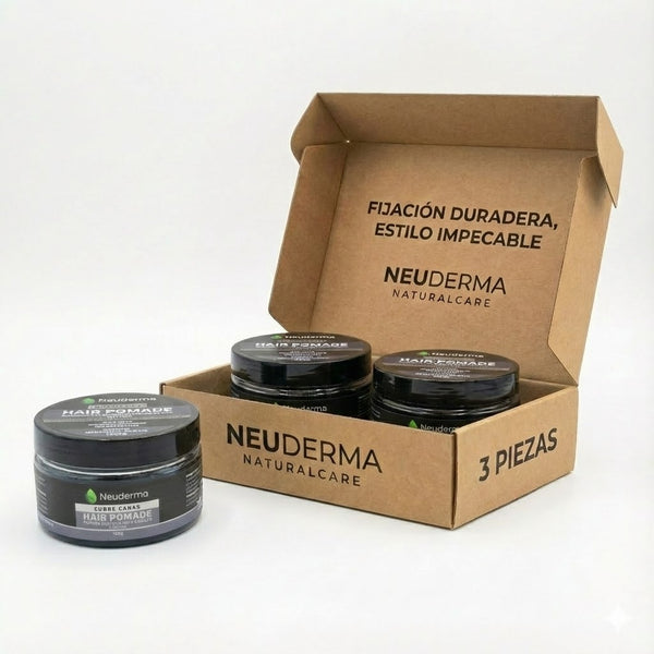 Kit 3 Pzas Pomada para Peinar Pinta Canas Midnight Black - Neuderma