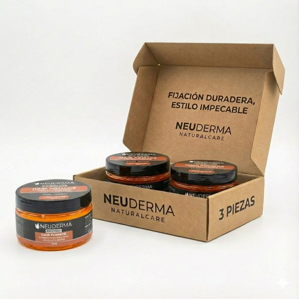Kit 3 Pzas Pomada para Peinar Naranja Citrus Amber - Neuderma