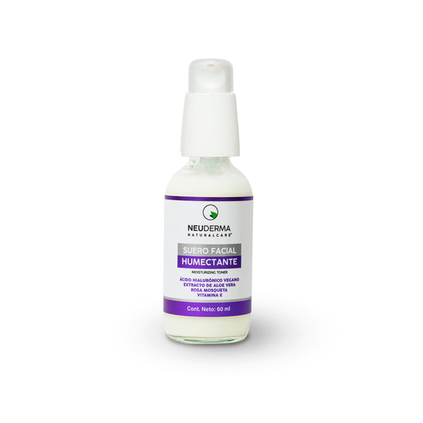 Suero Facial Humectante con Acido Hialurónico, Aloe Vera, Vitamina E - 60ml