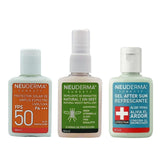 Kit Repelente de Mosquitos Orgánico 30ml + Protector Solar Sunesty Orange 30ml + Gel Refrescante After Sun 30ml - Neuderma