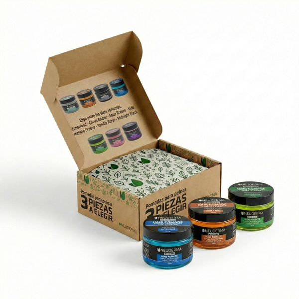 Kit 3 Pomadas para Peinar a Elegir - Neuderma - 100 g c/u
