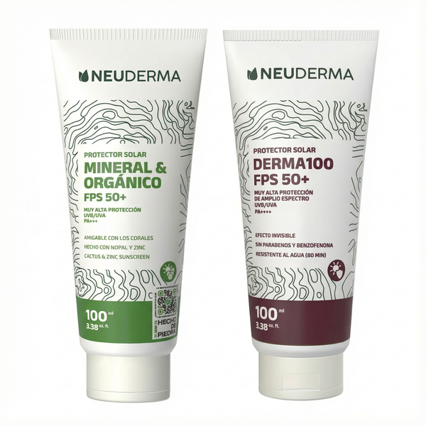Kit Protector Solar Mineral & Orgánico (100ml) + Protector Solar Derma100 (100ml) - Neuderma