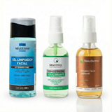 Kit Limpiador Facial Ácido Salicílico + Tónico Equilibrante + Bálsamo Antiacné - Neuderma