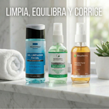 Kit Limpiador Facial Ácido Salicílico + Tónico Equilibrante + Bálsamo Antiacné - Neuderma