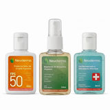 Kit Repelente de Mosquitos Orgánico 30ml + Protector Solar Sunesty Orange 30ml + Gel Refrescante After Sun 30ml - Neuderma