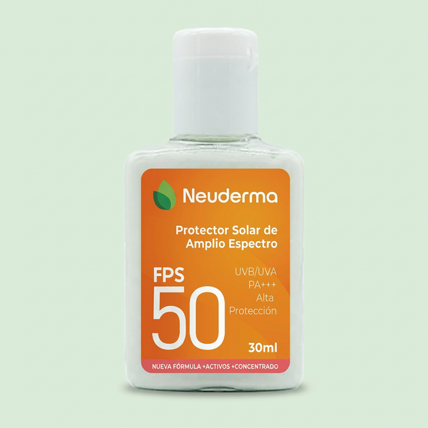 Protector Solar Neuderma FPS 50 de 30ml - Ligero, Natural, Poderoso