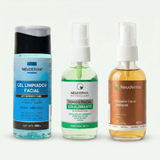 Kit Limpiador Facial Ácido Salicílico + Tónico Equilibrante + Bálsamo Antiacné - Neuderma