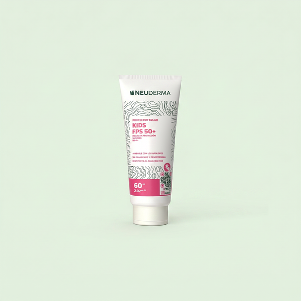Protector Solar Mineral & Orgánico FPS 50+ para Niños, Neuderma 60ml