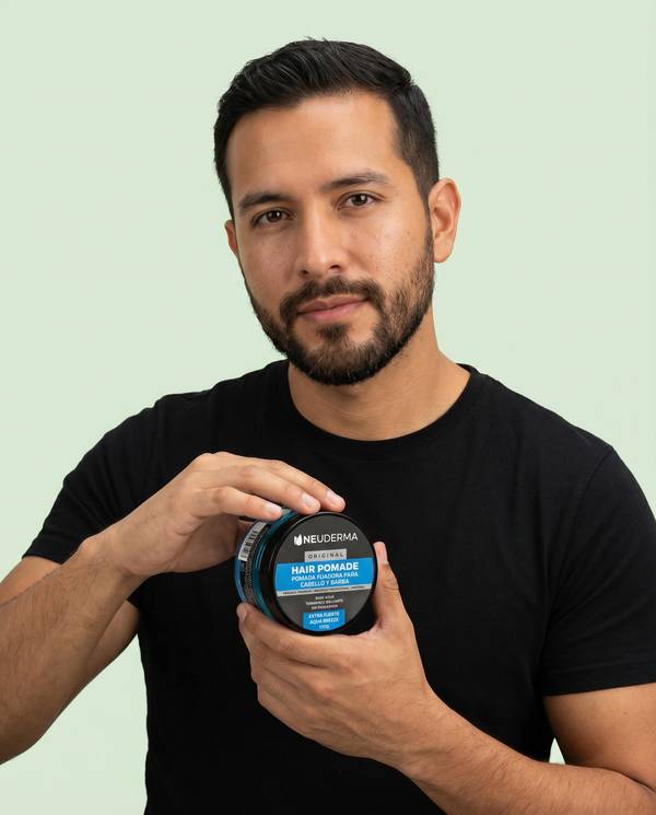 Pomada para Cabello Base Agua Fijación Extra Fuerte | Water Based Pomad XStrong Hold | Aqua