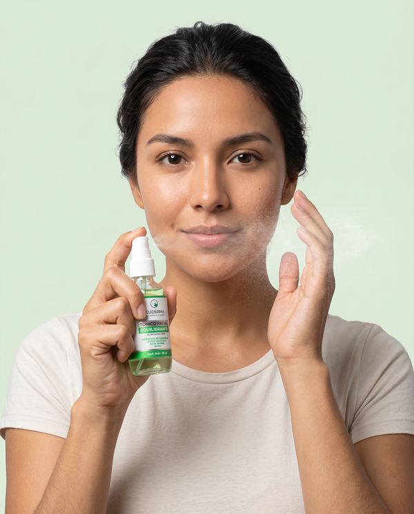 Tónico Facial Equilibrante con Hamamelis + Ácido Salicílico + Agua de Mar + Nopal - 60ml
