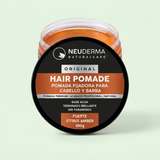 Hair Pomade Base Agua | Pomada para cabello y barba fijación fuerte | Citrus Amber